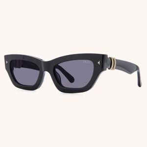 DEZI Stacked Sunglasses - black/dark smoke/gold